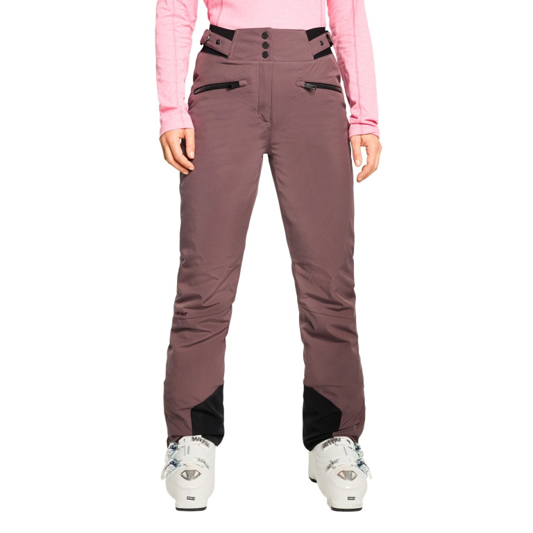 Ziener Winter Ski Trousers Tilla-Z (waterproof, windproof, snow gaiters, slim) long 2025 violet ladies